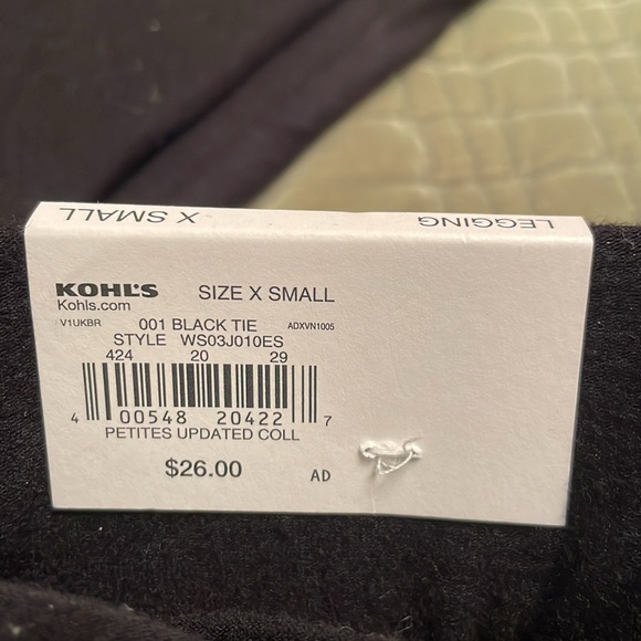 NWT $26 SONOMA Black Supersoft Leggings Mid Rise XS Petite - Picture 12 of 12